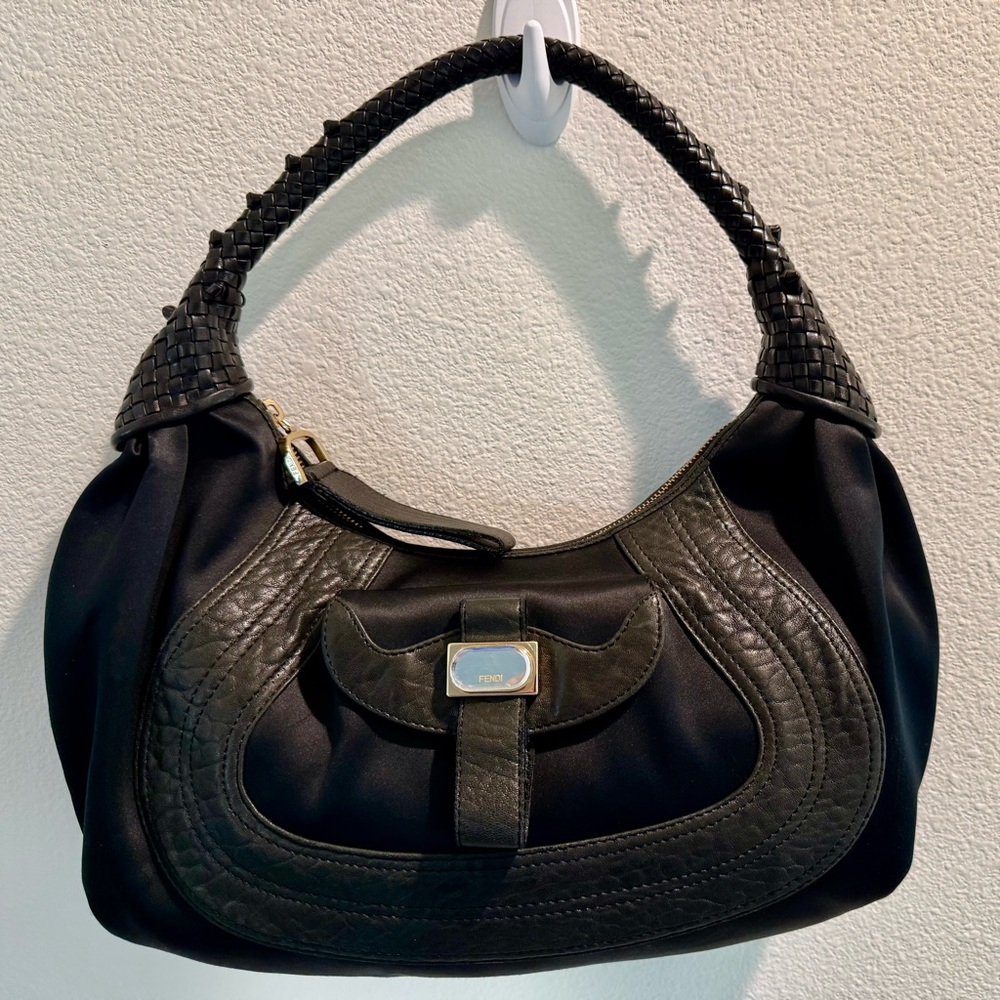 Authentic Fendi Spy Bag in Black Nylon(Rare)Good to Very Good Condition